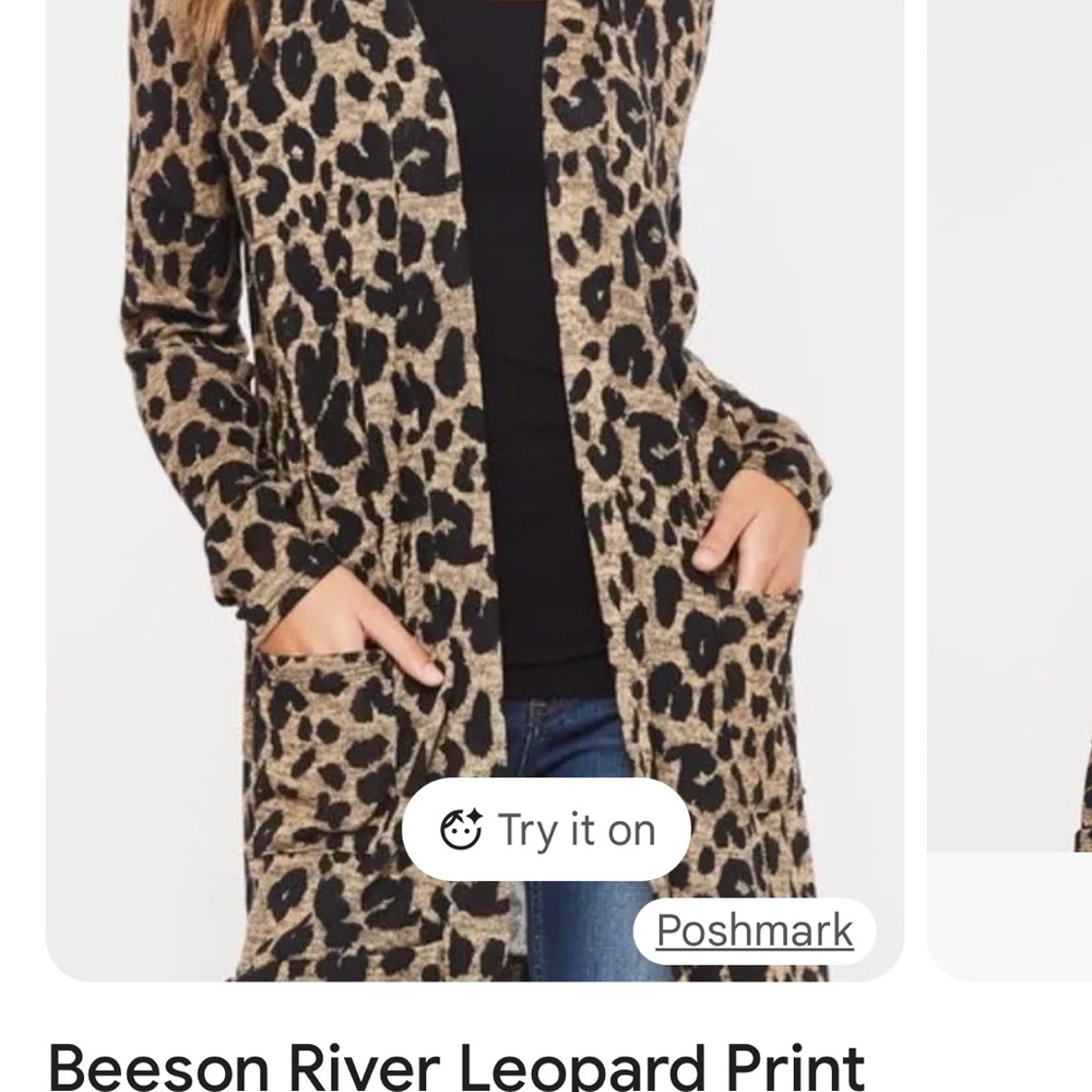 Beeson River Tan and Black Leopard Blazer